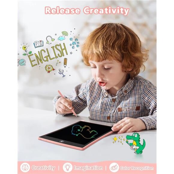 Kids Toys 2 Pack LCD Writing Tablet, Colorful Toddler Drawing Pad Doodle Board - Picture 4 of 7